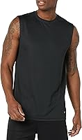 Vista 2 de Tienda Essentials Men's Active Performance Tech Muscle Sleeveless Tank Top Workout Shirt, Pack of 2