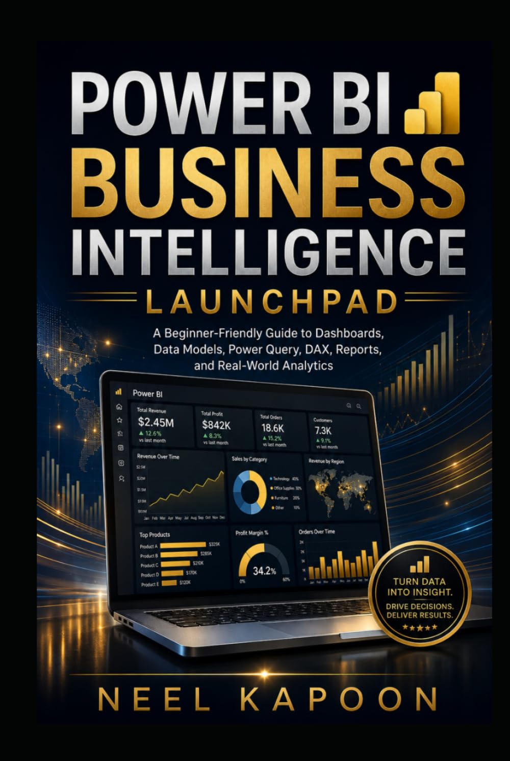 Power BI Business Intelligence Launchpad: A Beginner-Friendly Guide to Dashboards, Data Models, Power Query, DAX, Reports, and Real-World Analytics