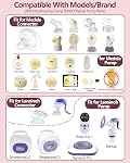 4pcs 27mm Oval Flange with Soft Rim, Soft Fit Breast Pump Shield for MedelaPersonalFit, Freestyle, Maxflow, Freestyle Flex Swing Maxi Connector