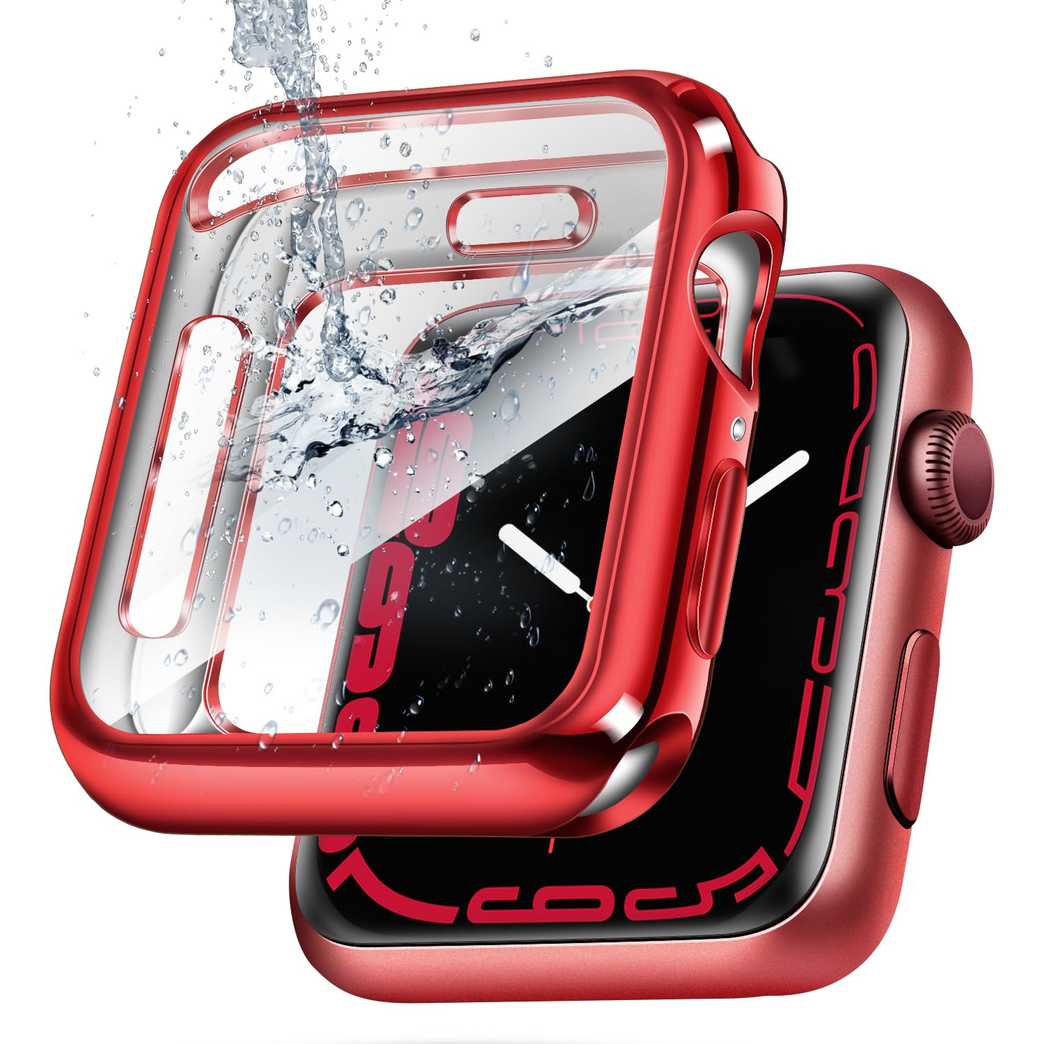 top4cus 38mm Case Soft Flexible Lightweight Anti-Scratch Overall Protective 38mm Iwatch Waterproof Cover Case Shiny Workout Shockproof Bumper