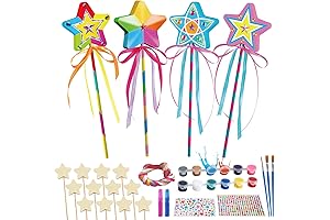 Byncceh 12 Sets DIY Magical Show Fairy Wand Princess Kits for Party Supplies Girls Gifts