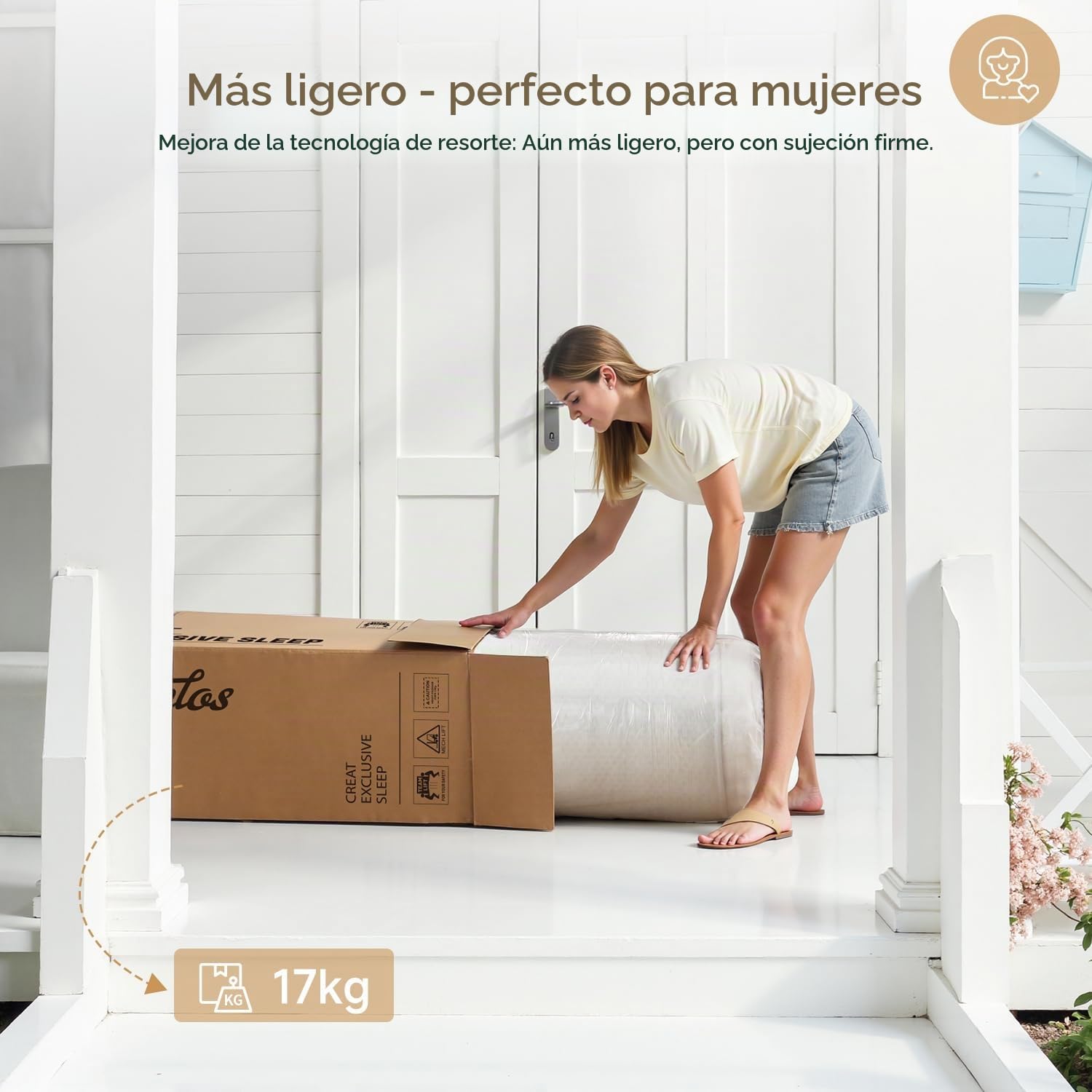 Colchón 90x200 H3 H4, colchón de muelles ensacados de 9 Zonas con Espuma de Confort, colchón ortopédico ergonómico, Certificado Öko-Tex y CertiPUR, Alivio de la presión y el Dolor de Espalda
