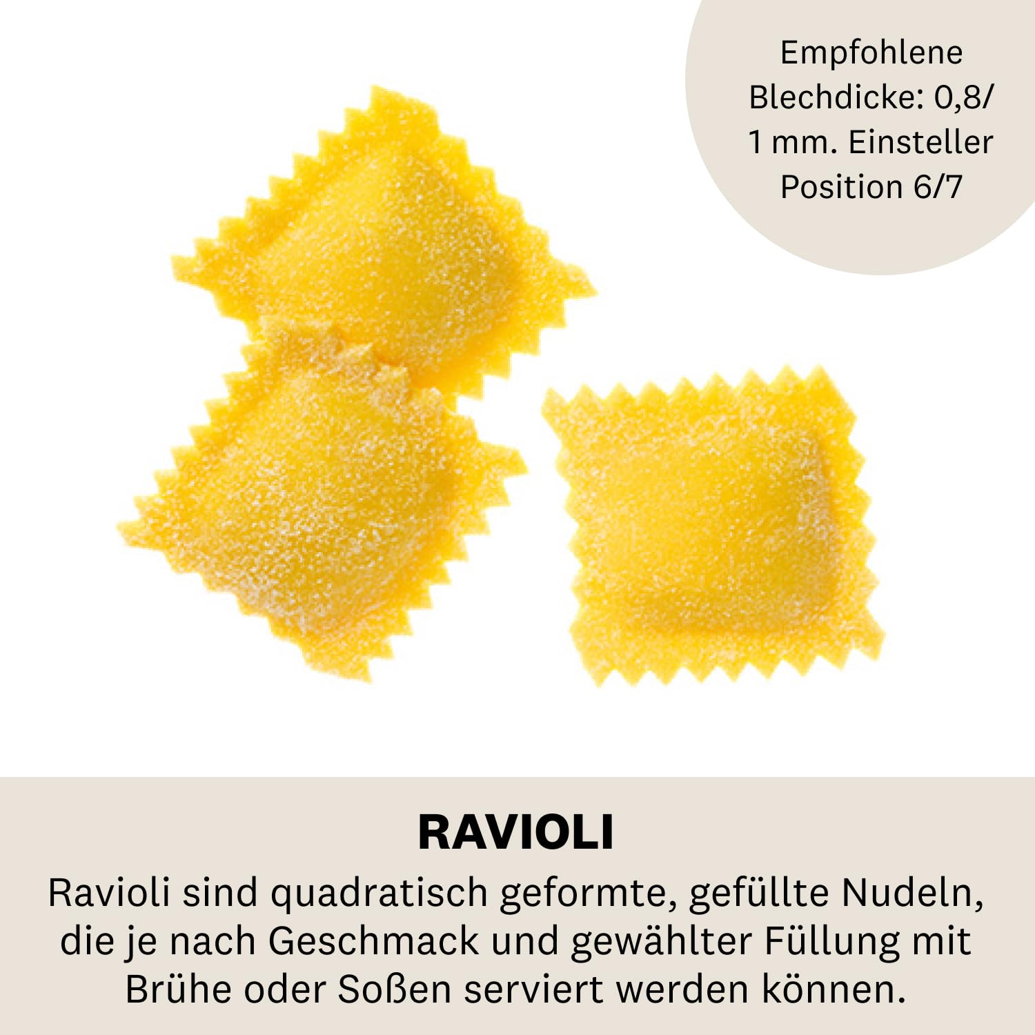 Marcato Ravioli-Maschine 150 mm kompatibel mit Atlas 150 Atlasmotor Nudelschneider Küchenzubehör