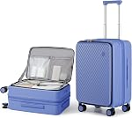 mixi 20 Inch Expandable Carry On Luggage PC Hard Shell Suitcase Top Opening Rolling Travel Suitcases with Spinner Wheels & TSA Lock, Blackish Green