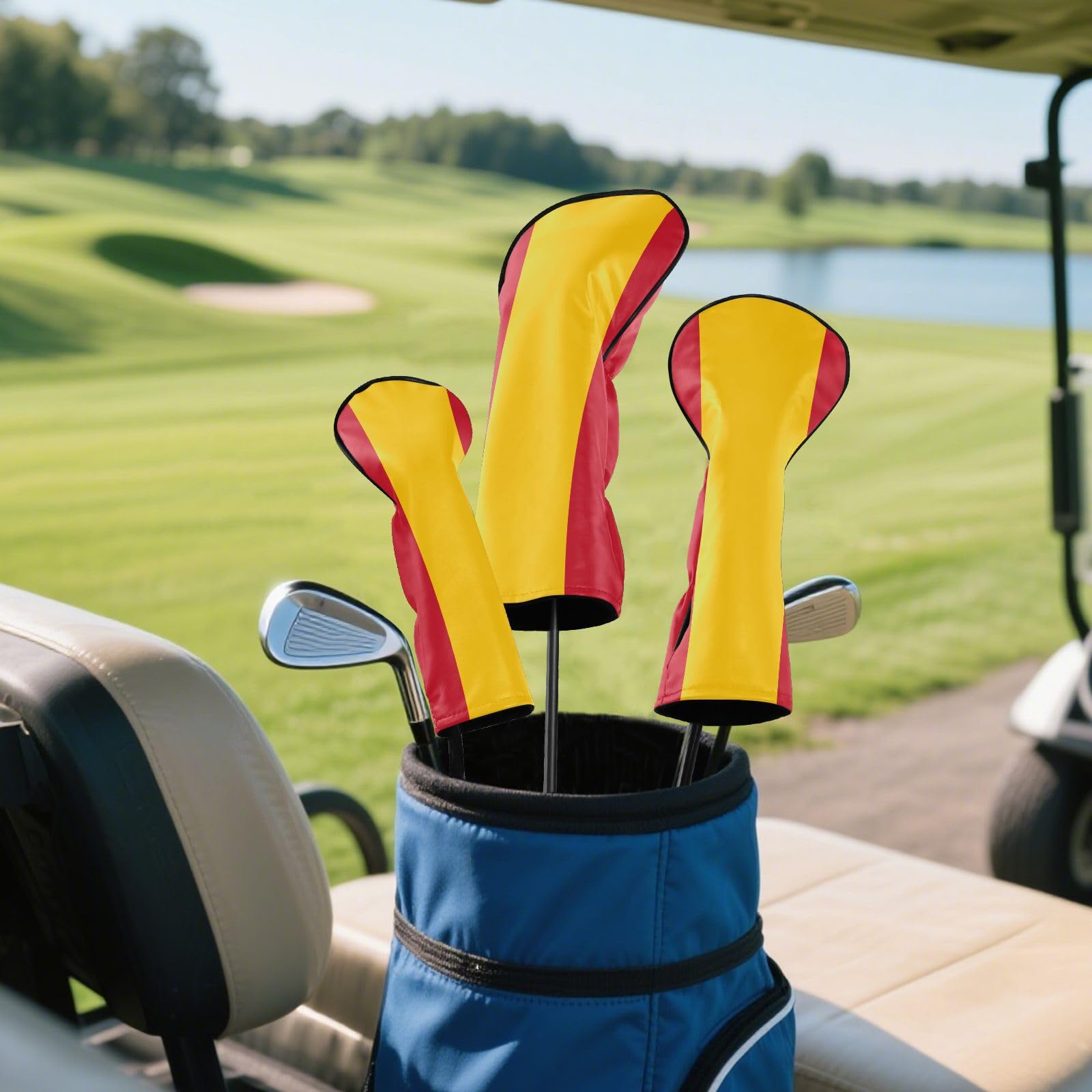 Funda para cabeza de golf España cuero primera calidad etiqueta número driver Fairway Hybrid Wood