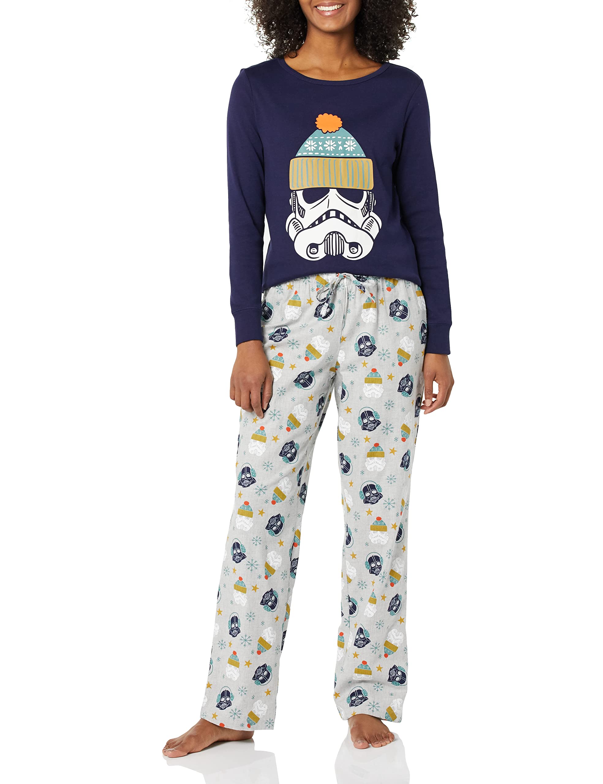 Amazon Essentials Disney | Marvel | Star Wars Damen Schlafanzug-Schlaf-Sets Flanell