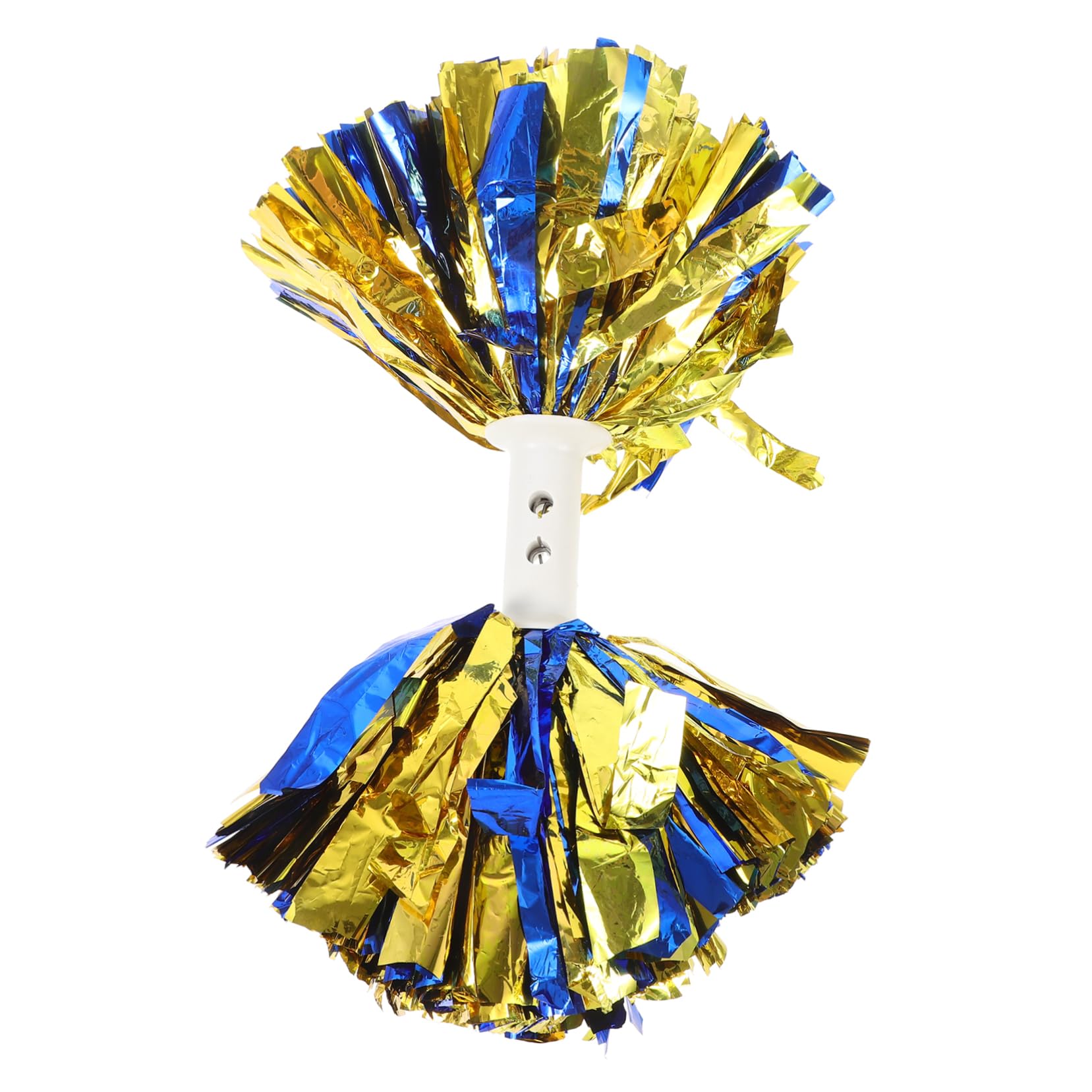 Toddmomy Cheerleading Pompoms with Handles Metallic Spirit Sticks for Sports Events Durable and Reusable Pom Poms for Cheering Dynamic and Colors