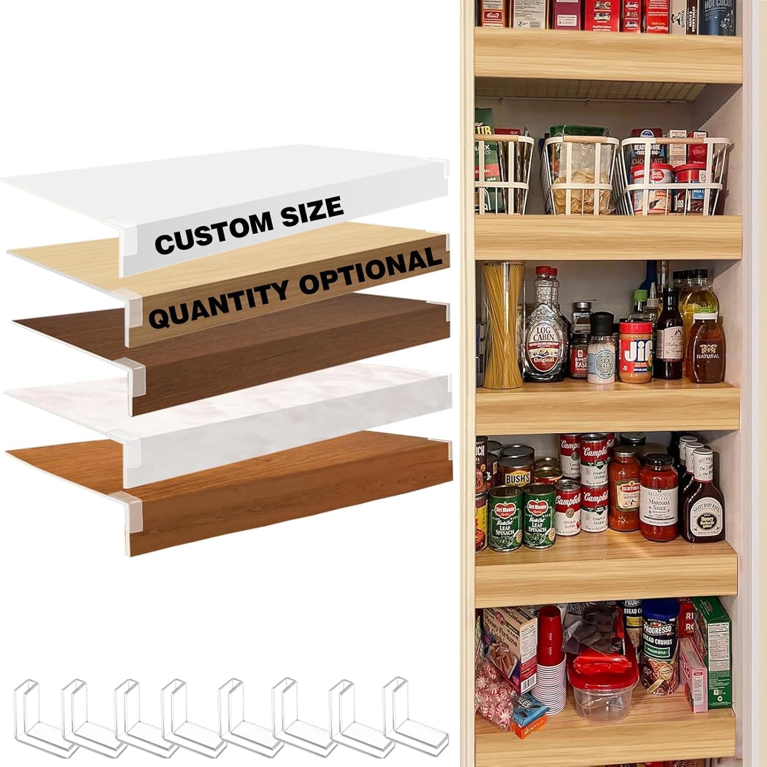 5 PCS Custom Size Wire Shelf Covers for Pantry, Thickened Waterproof PVC Moisture-Resistant & Removable Shelf Covers for Shelves Kitchen Closet Bathroom Office Shelving