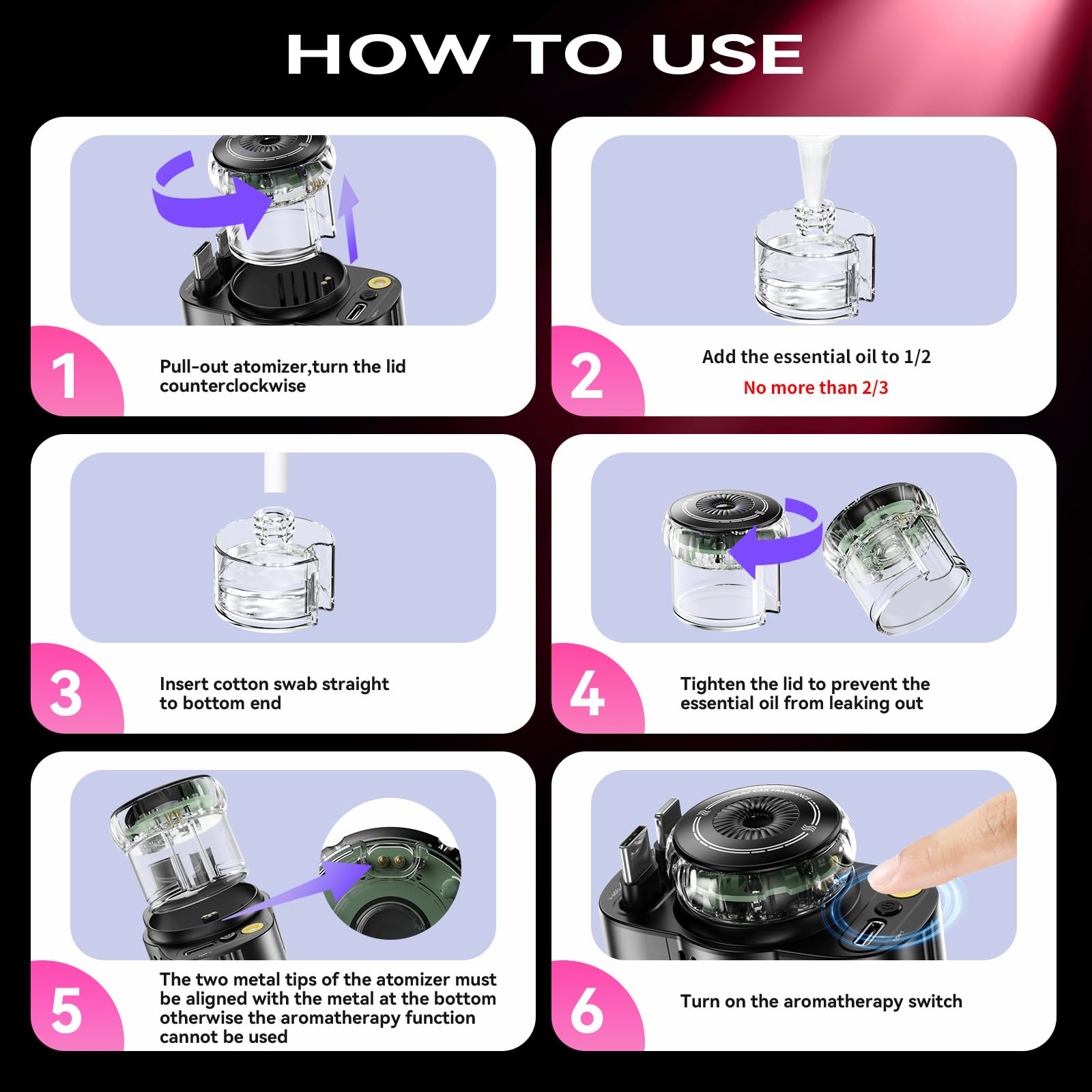 Cargador retráctil de coche con aromaterapia y luz de estrellas, adaptador USB C 5 en 1, cargador de coche de carga rápida de 69 W, ambientador de coche compatible con iPhone 16, 15, 14, 13, 12 y