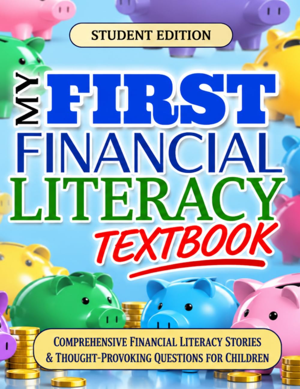 MY FIRST FINANCIAL LITERACY TEXTBOOK: Comprehensive Financial Literacy Stories and Thought-Provoking Questions for Children