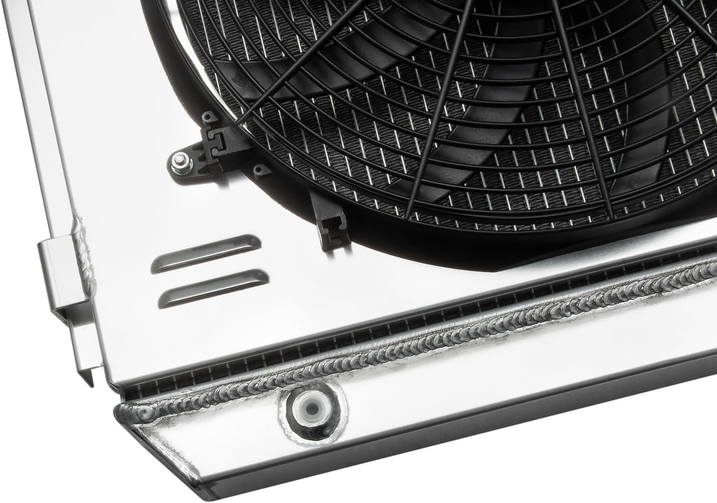 3 Row Radiator for 1955 1956 1957 Chevy Bel Air/Corvette/Del Ray/Nomad/ 150/210 Sedan Delivery Truck V8 MT Aluminum Core Radiators Radiador with Shroud Fan 55 56 57 for Chevy