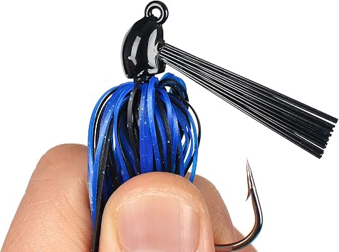 Fishing Jig with Weed Guard, 3/8 oz, Pack of 6