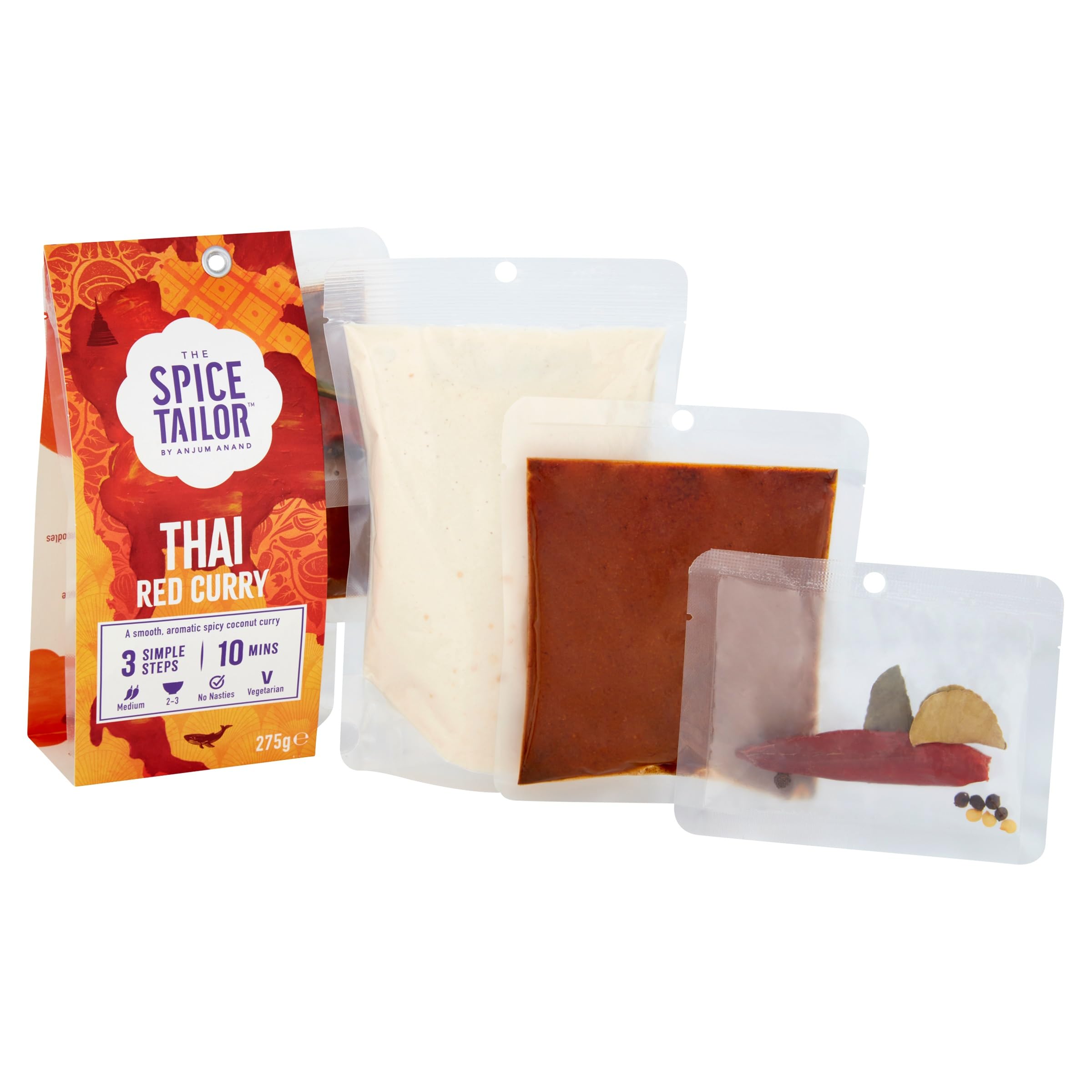 The Spice Tailor Kit de comida de salsa de curry rojo tailandés, 275 g (paquete de 5)