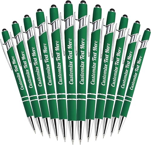 Miniatura 72 de Hasta 500 bolígrafos personalizados a granel con logotipo de mensaje de nombre comercial, bolígrafos grabados personalizados con lápiz óptico