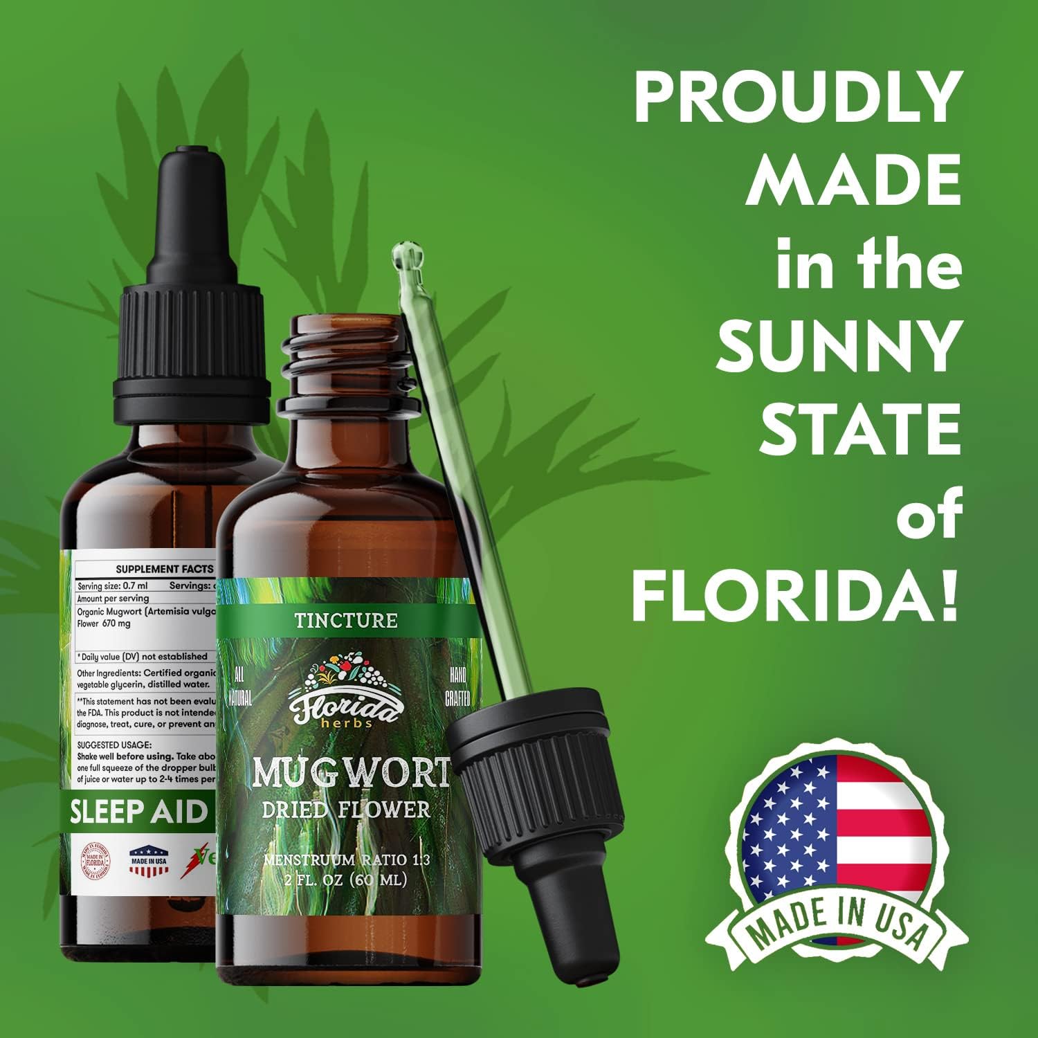 Mugwort Extract Liquid Drops – Organic Relaxation, Sleep Support Drops – Natural Mugwort Tincture - Made in USA - 2 Fl Oz - Image 6