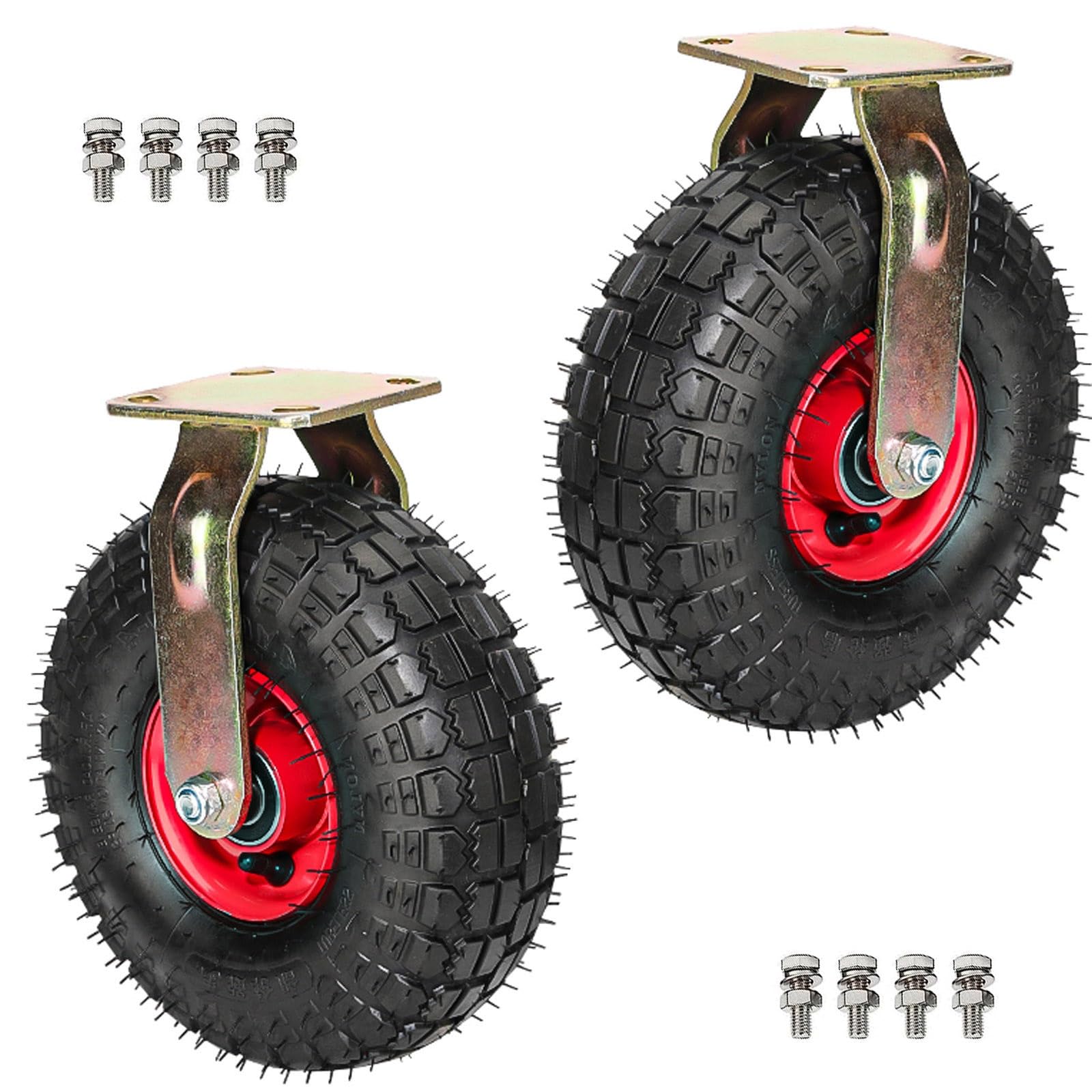 Roulettes pivotantes de 8/10 pouces industrielles robustes 770 LB