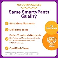 Vista 3 de SmartyPants Gomitas Multivitamínicas para Niños Pequeños - Fórmula Mejorada: Omega 3 (DHA/EPA), Vitaminas D3, C, Vitamina B12, B6, A, K y Zinc
