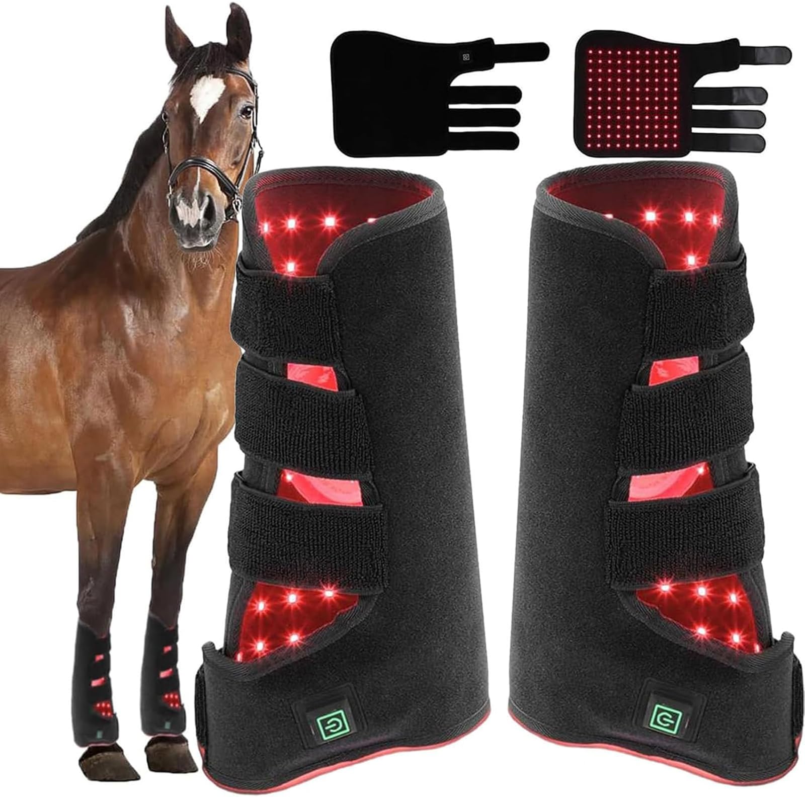 Equipo luz roja LED para terapia patas de caballos, botas terapia equina