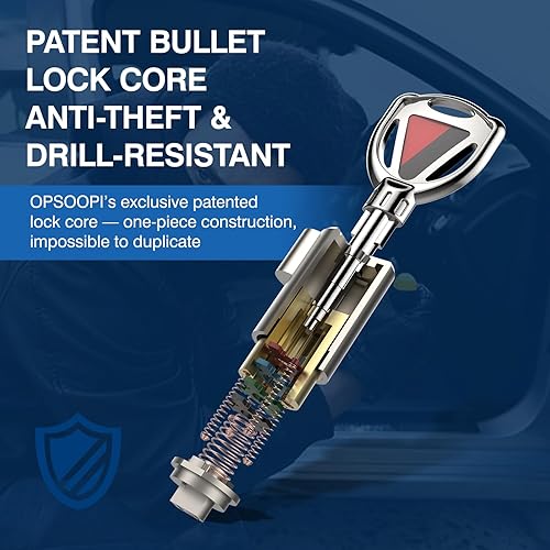 Miniatura 9 de OPSOOPI Cerradura de pedal de freno, cerradura de embrague de freno antirrobo, protección universal de seguridad para camión, automóvil, SUV,