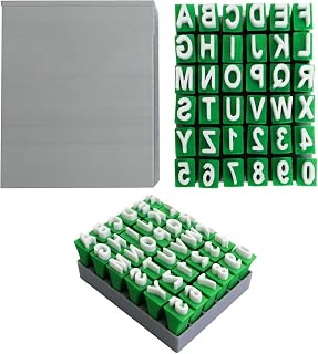 Keramik Stempel Set, mit Buchstaben und Zahlen für Ton und Keramik