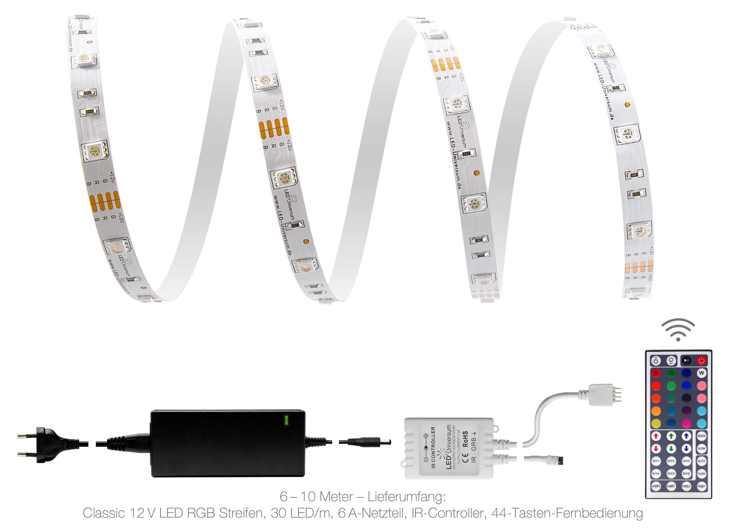 Bande LED RVB 5050 Pour Chambre à Coucher, 20 M, Avec Télécommande Et Application Bluetooth