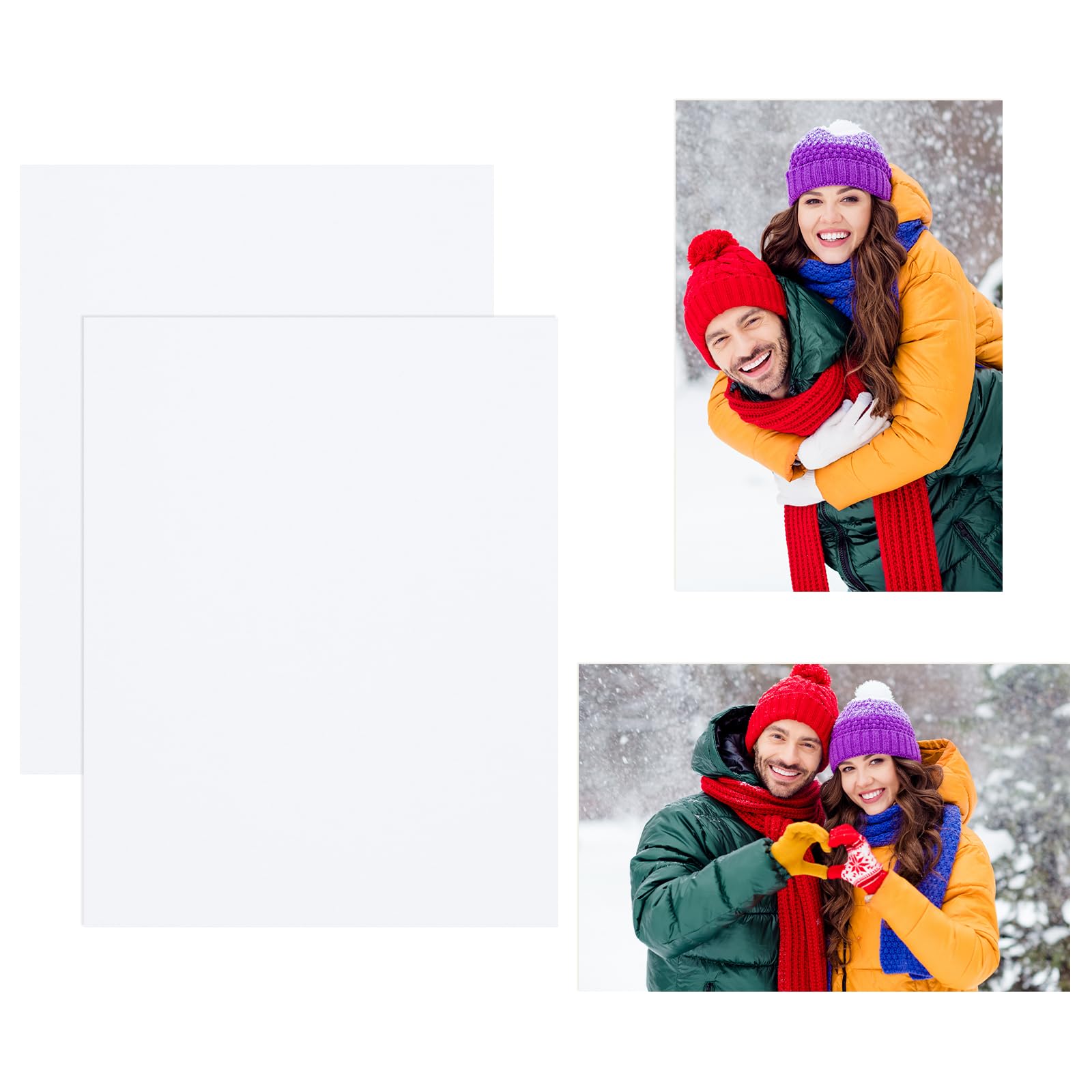 PATIKIL 2Pcs 8x12 Sublimation Blanks, Aluminum Sublimation Metal Photo Sign Prints Home Decor for DIY Souvenir Wall Frame Living Room Bedroom Decoration Design Work, Pearl White