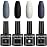 senvenski Gray Black Gel Polish Kit - UV/LED Soak Off Nail Art Set with White Glitter Dark Purple Charcoal Pewter Colors | Manicure Gift Kit for Women Salon, Halloween Designs & French Tips(CS010)