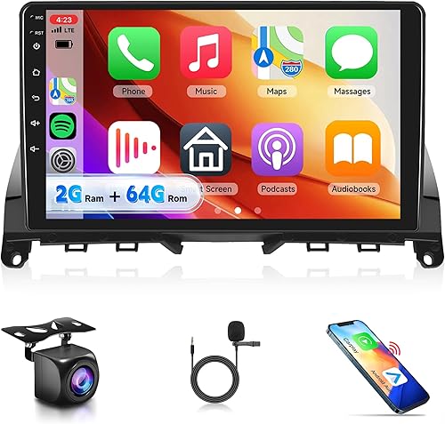 Miniatura 1 de Para Mercedes Benz Clase C C180 C200 C230 C250 C300 C350 W204 S204 2006-2011 Android Apple Carplay Estéreo de coche, pantalla táctil de 9 pulgadas,