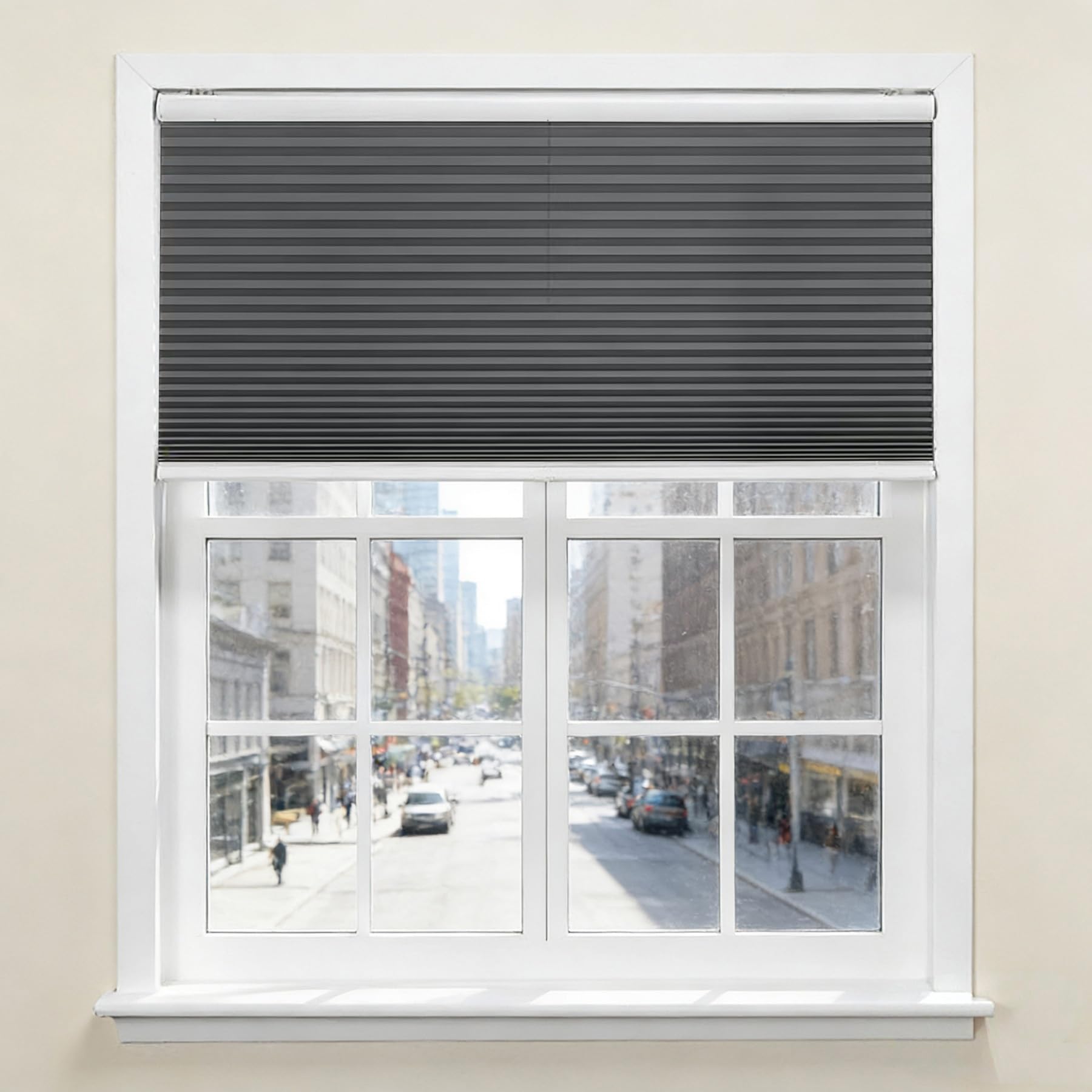 Store plissé occultant pour chambre à coucher créez un cocon d'obscurité gris