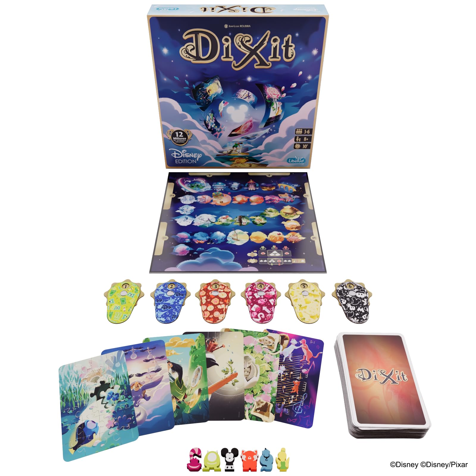 Asmodee Dixit Disney, Juego de Mesa de Imaginación y Creatividad Ganador de Varios Premios, A Partir de 8 Años, De 3 a 6 Jugadores, 30 Minutos por Partida, Español y Portugués
