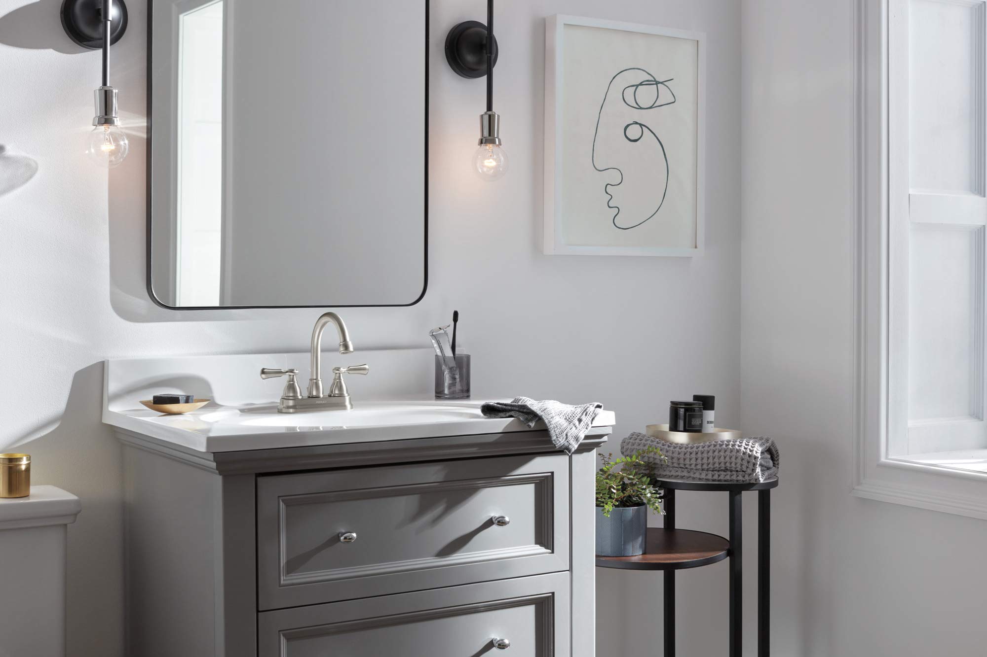 Peerless P2665LF-BN Elmhurst - Rubinetto centrale per vasca da bagno, in nichel spazzolato