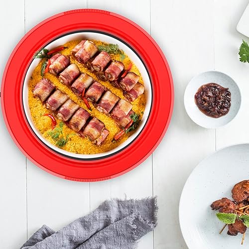 Miniatura 9 de Cubierta de vidrio para microondas, tapa protectora de salpicaduras y plato de cuenco de vidrio de silicona