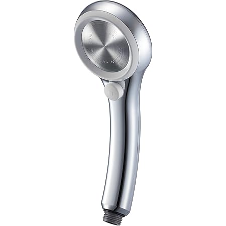 SANEI シャワーヘッド レイニーメタリック 手元ストップ 節水率50% 極細水流 勢いアップ ホワイトリング PS313-81XA-C