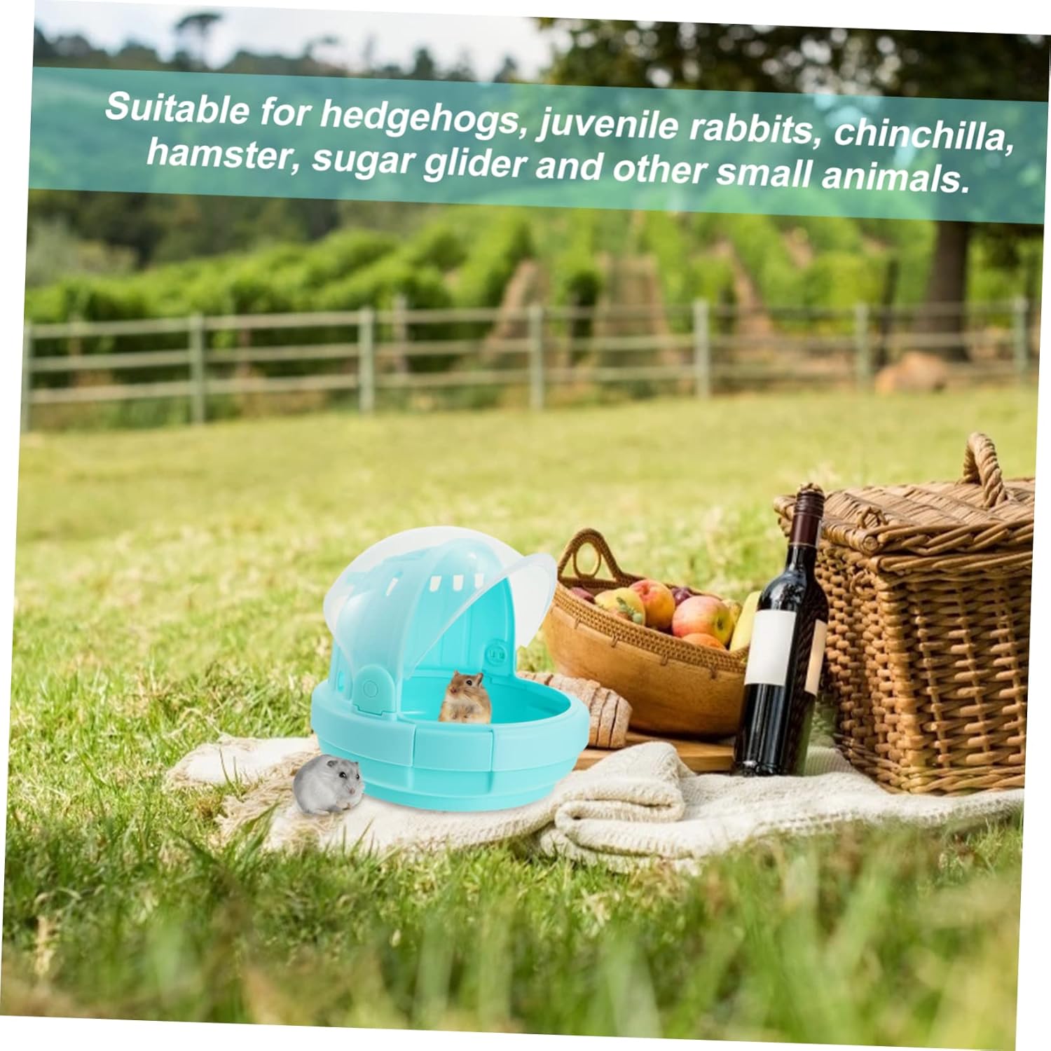 2pcs Portable Hamster Carrier Water Bottle Travel Pet Cage for Small Animals Breathable Design for Outdoor Adventures Camping and Sightseeing