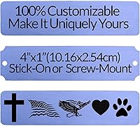 Vista 6 de Placa de identificación de metal grabada personalizada, placa de nombre personalizada, placas de grabado láser personalizadas de metal cepillado