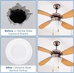 PATIKIL Goof Rings for 6-8" Inch Recessed Can Lighting Down Light, 6 Pcs Metal Goof Trim Rings Cover, Outer Diameter 8.62-inch, Inner Diameter 6.25-inch, Matte Finish White,Flush Mount