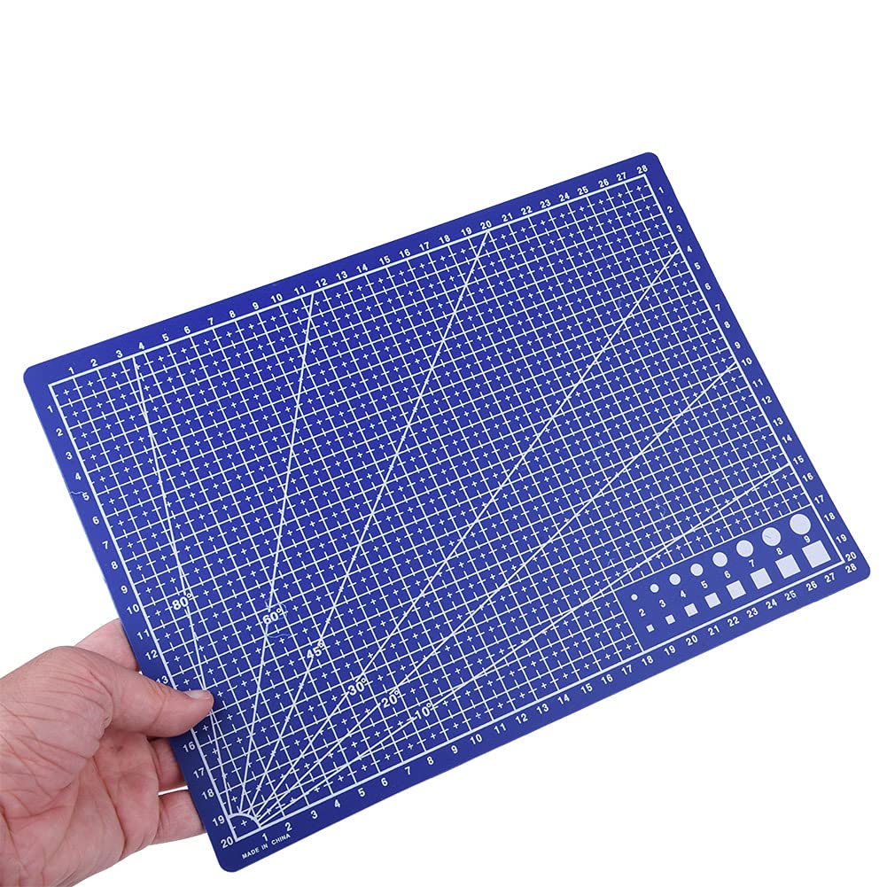 Professional Quilting Cutting Mat with Grid Lines, A4 Size, Craft Tool for Office Stationery, Blue - Image 4
