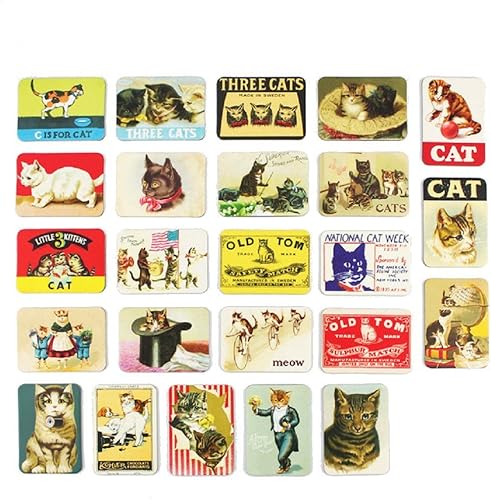 Miniatura 3 de Imanes magnéticos para nevera con diseño de gato para nevera, recuerdos pequeños, vintage, retro, para tablero de acero inoxidable, cocina, coche,