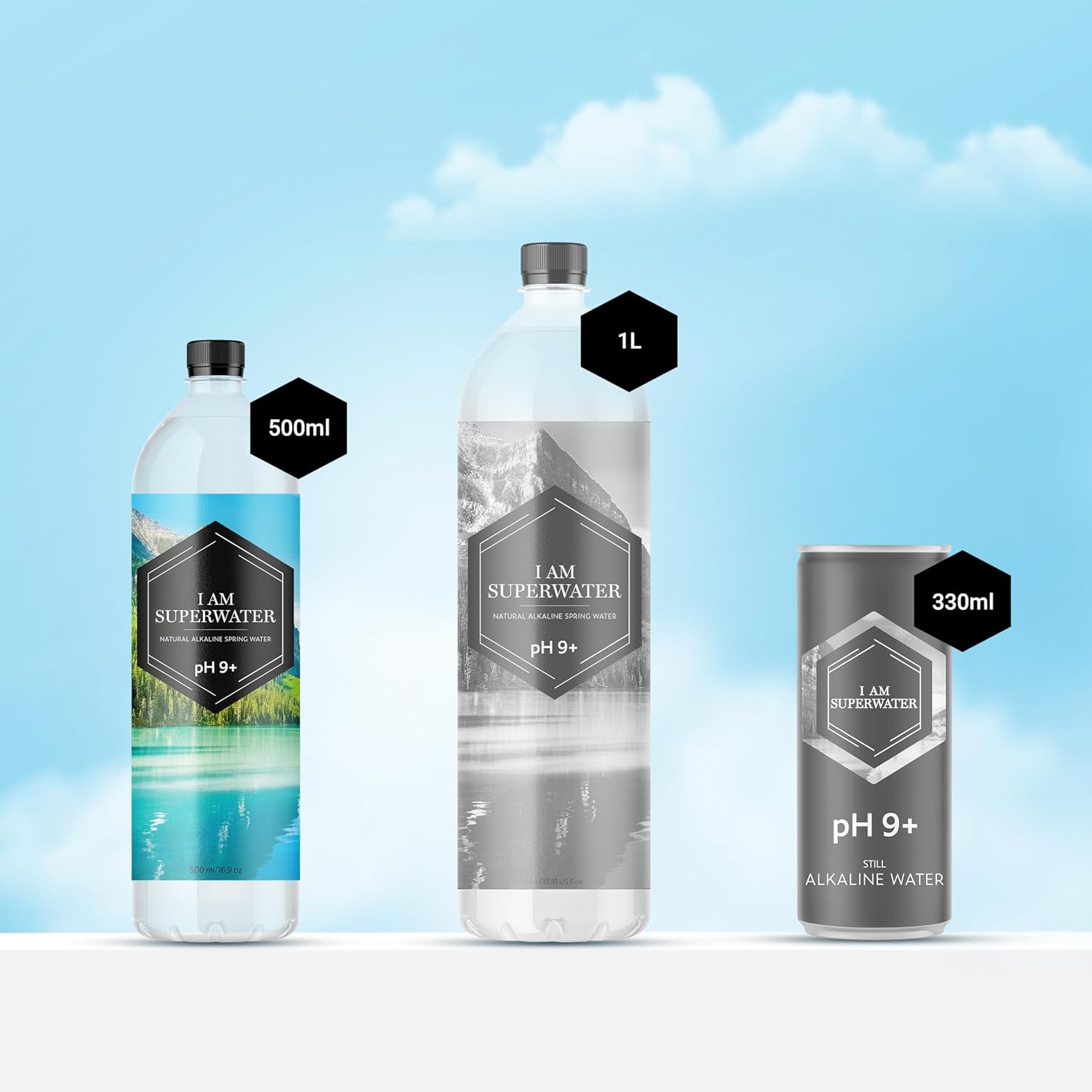 Alkaline Water pH 9+ - 700ml 24-pack I am Superwater