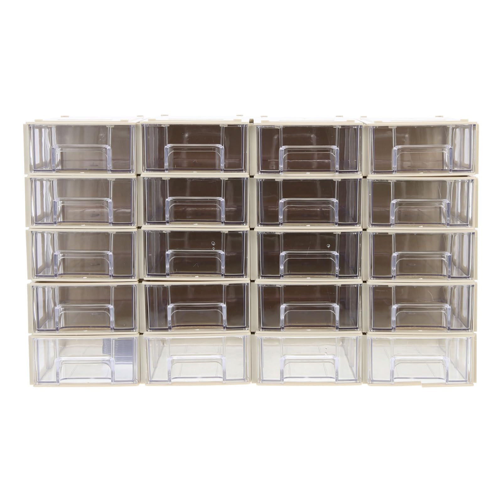 ULTECHNOVO 20 Set Set da 20 Scatole a Cassetto in Plastica Hips Leggere e Compatte, Contenitori Portaoggetti per Viti e Componenti Elettronici, Organizer Portatile per Casa e Ufficio