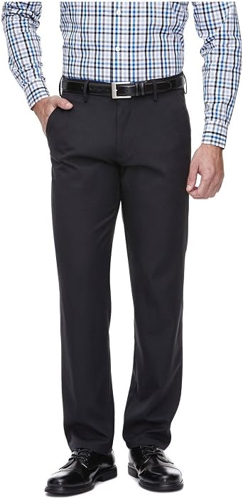 Haggar H26 - Mens Performance Straight Fit Pants Black 40X32