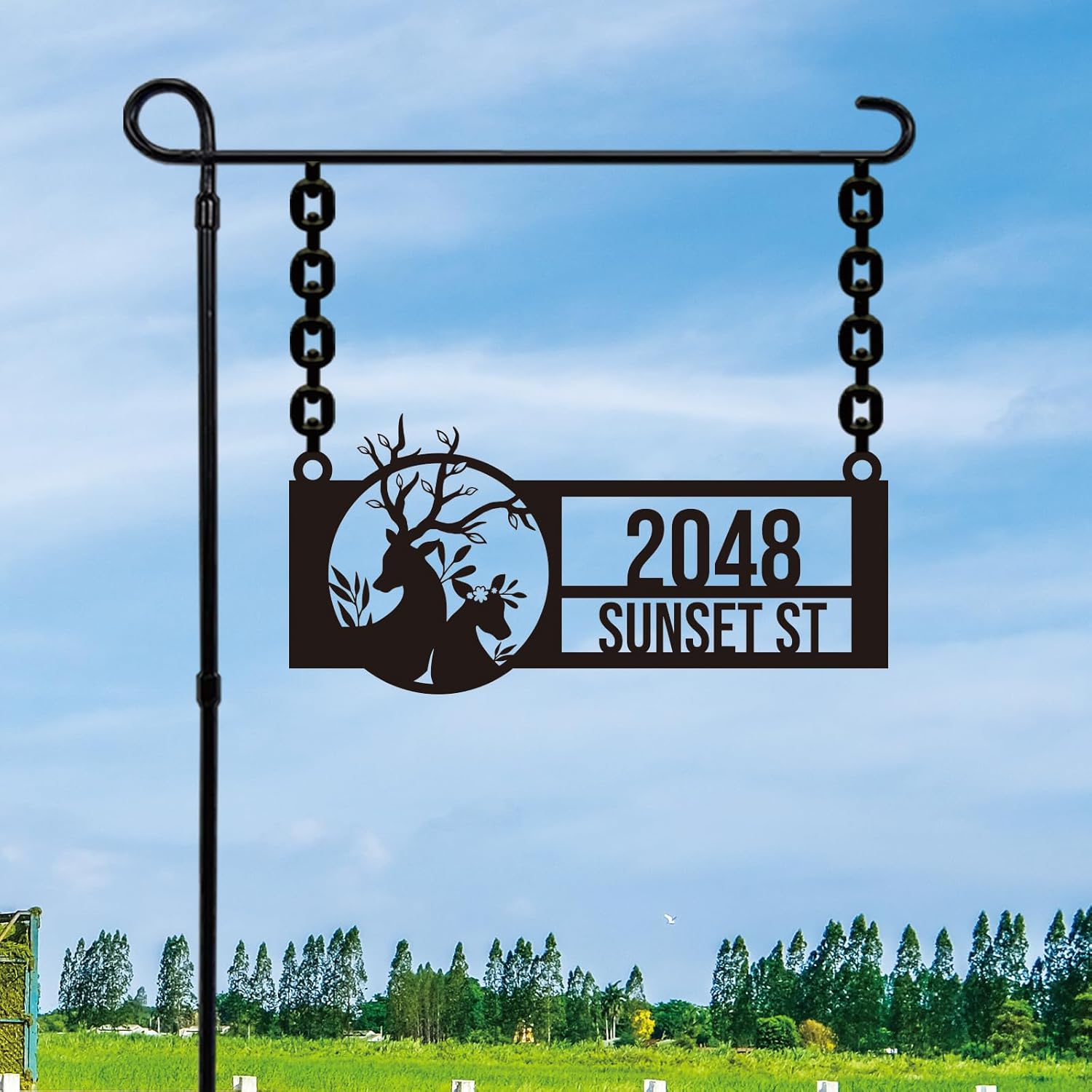 housewarming gifts for new home,hanging deer address signs