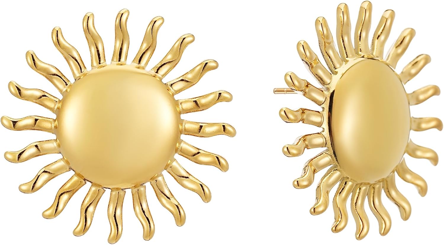 Sylph Gold Flower Earrings and Sunshine Earrings