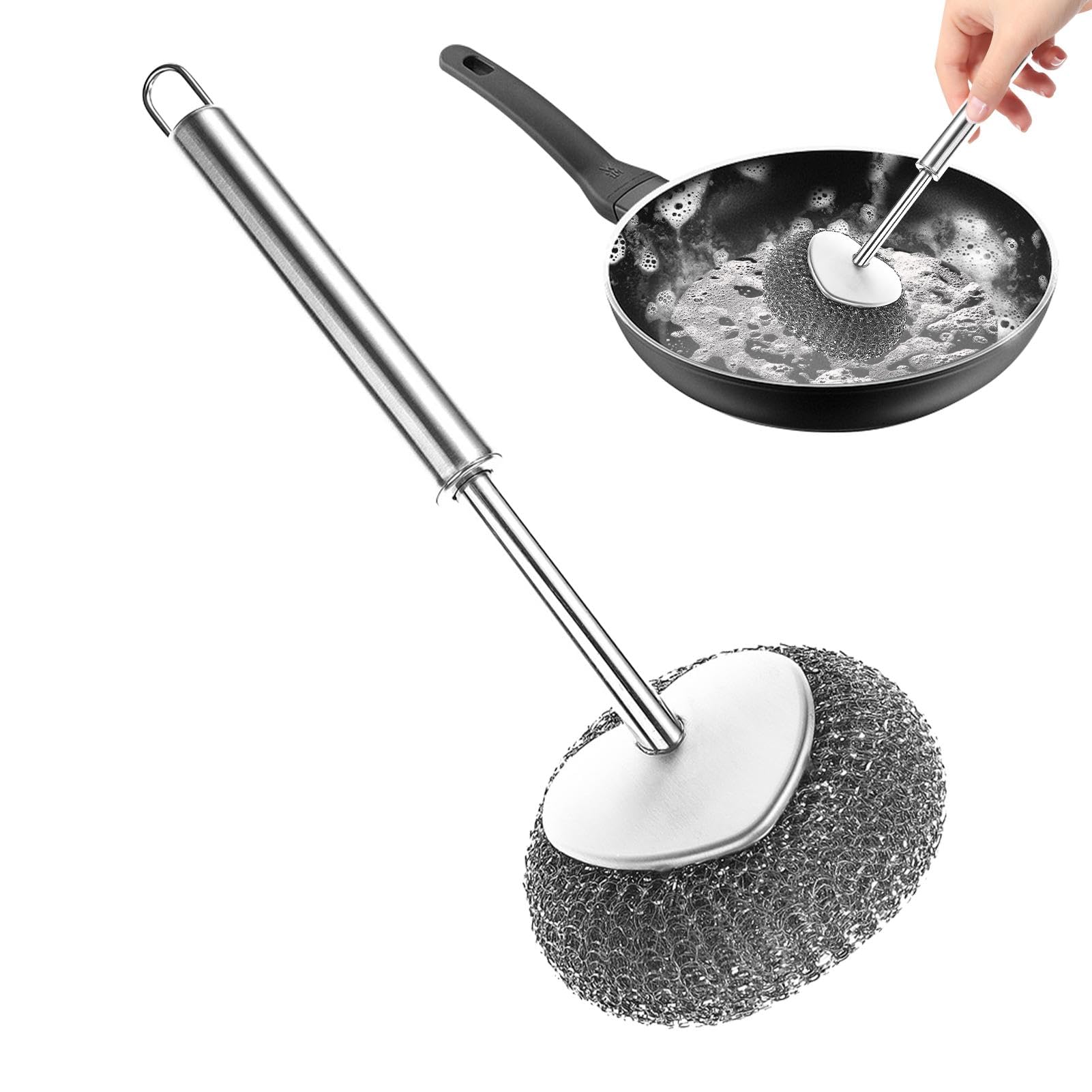 Acier Inoxydable Avec Poignée Anti-rayures Pour Poêles, Plats