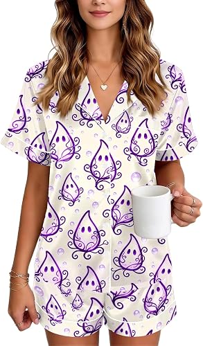 Vividcrate Womens Halloween Pajamas Cute Pumpkin Halloween P