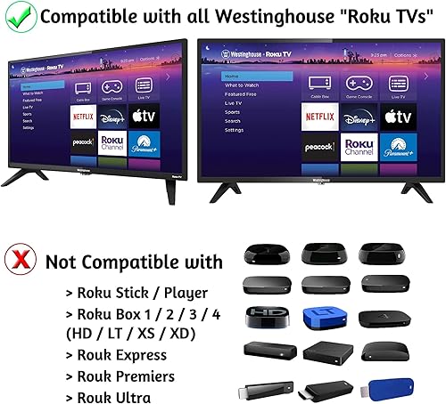 Miniatura 3 de Control remoto de repuesto OEM compatible con todos los televisores inteligentes Westinghouse Roku TV (solo funciona con Westinghouse Roku TV, no