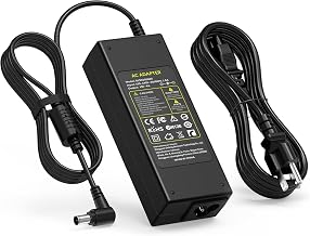 19V 76W Monitor Adapter for Selected LG Monitors, 6.5x4.4mm Tip | Check model, 19V label, 76W range, 6.5x4.4mm center-pin tip, and US 3-prong plug before buying