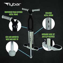 Flybar Master Pogo Stick for Kids Ages 9+, 80-160 lbs - Easy Grip Handles - Active Exercise Toy for Tweens & Teens - Outdoor Toy with Non-Slip Foot Pegs for Boys and Girls - No Assembly Needed