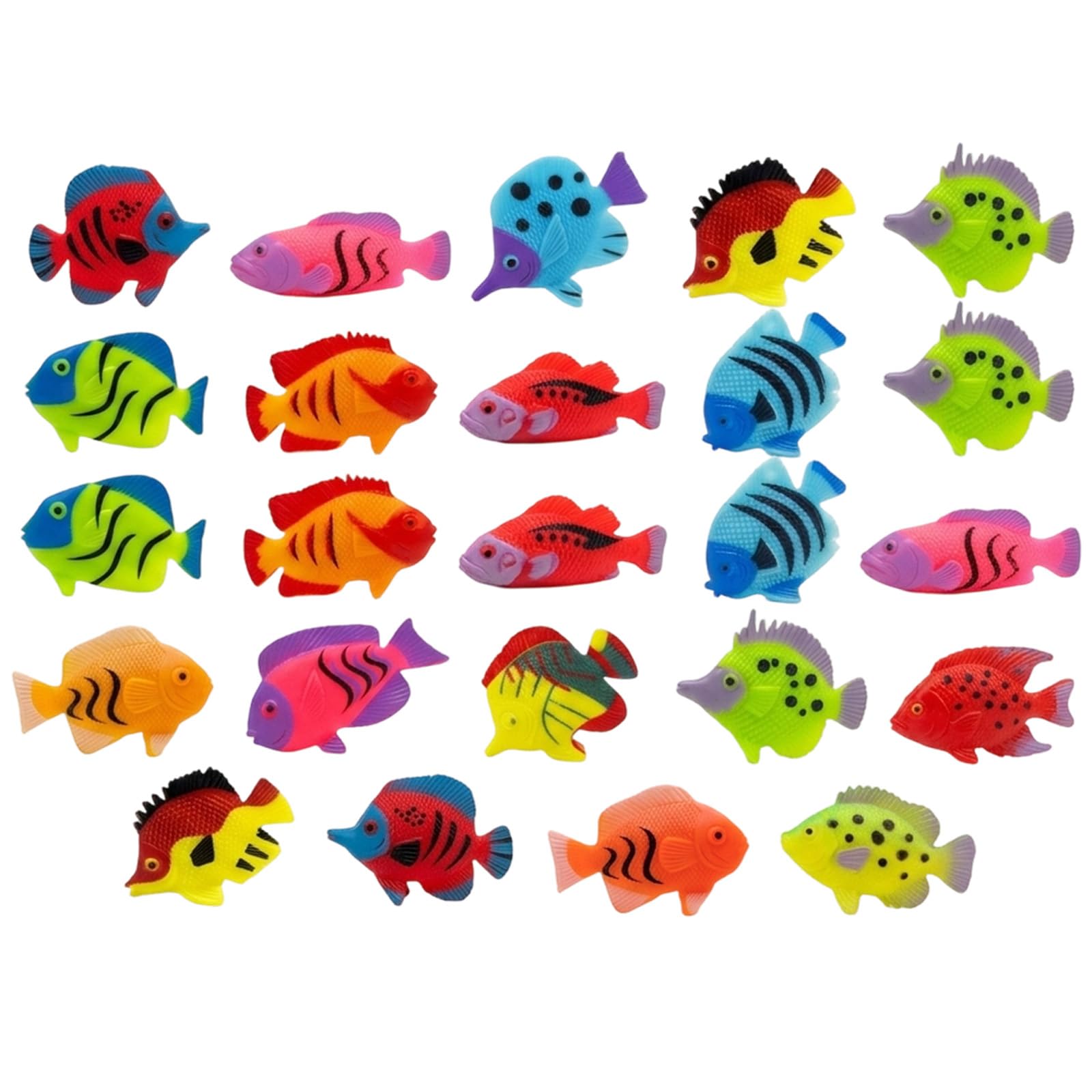 YFHUVB Plastic Fish,24 pcs Floating Fish Models for Aquatic Decor, Bath Time Enhancement, Pool Games and Ocean Themed Events, fish toys