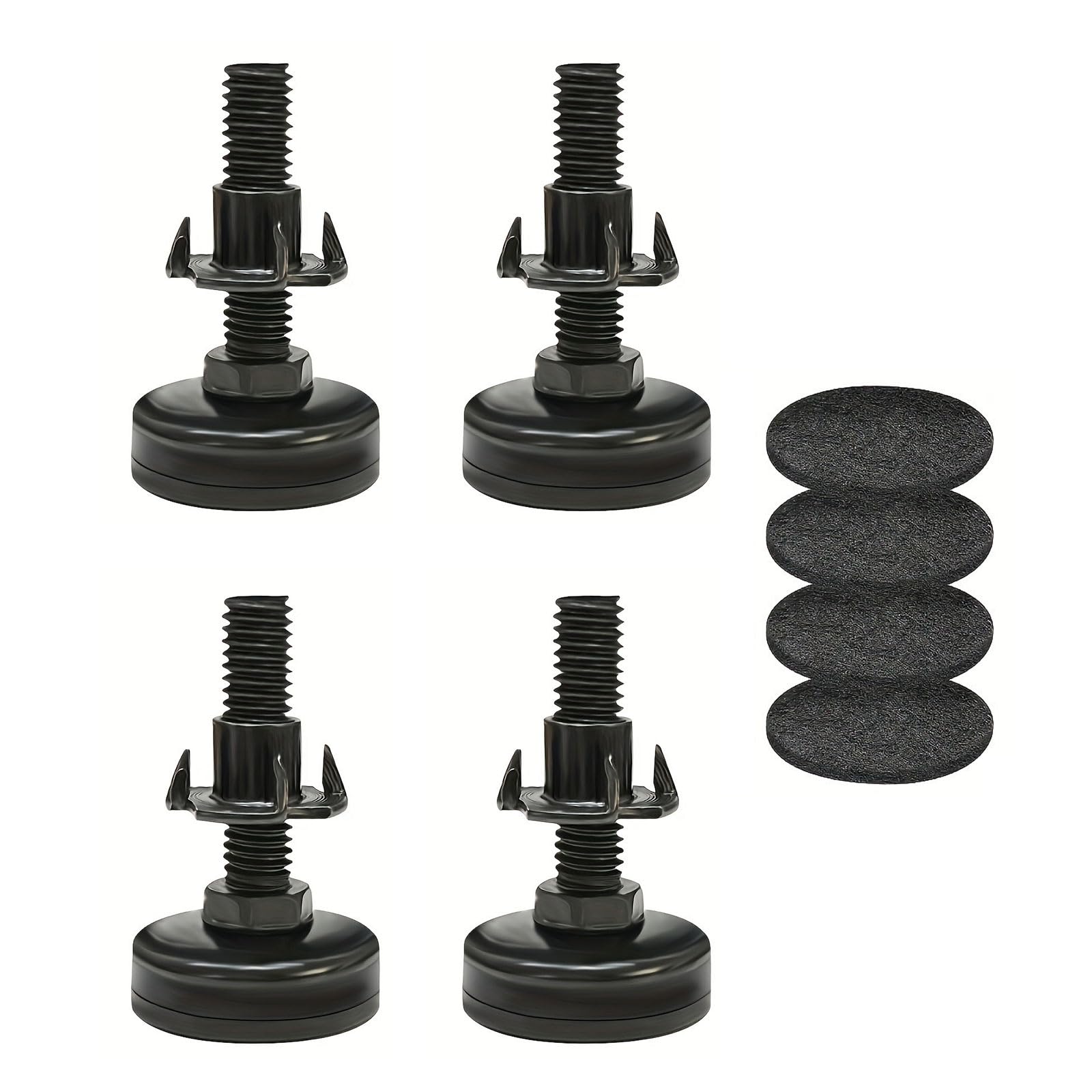 Tsophreniq 4Pcs Rust Resistant Leveling Feet Set with Height for Uneven Floors and Furnishings Bathroom Cabinet Leveling Feet